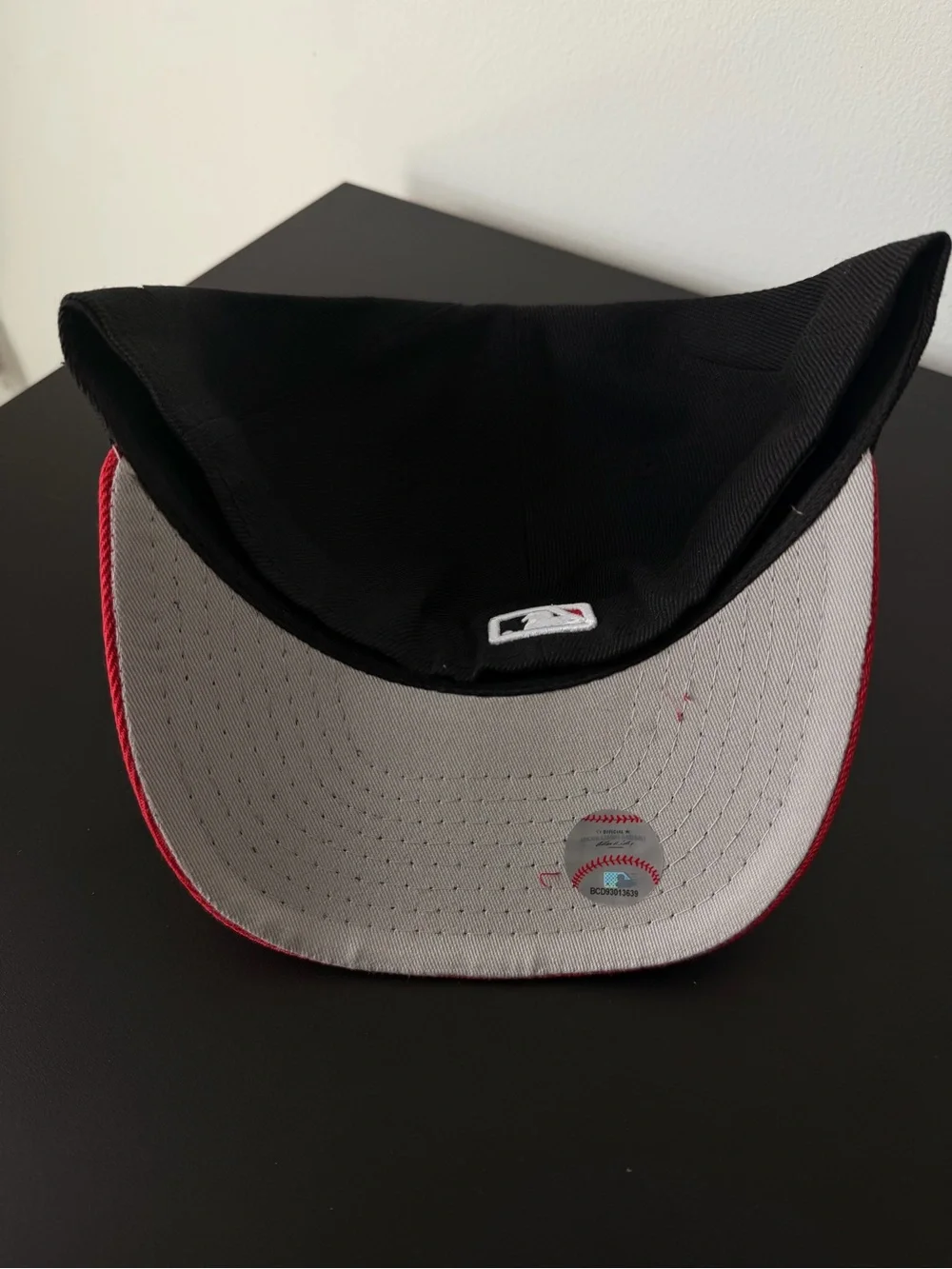 New Era Black & Red Atlanta 'A' Character Fitted Cap